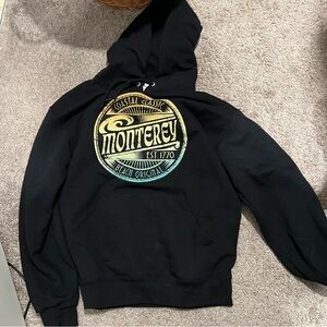 Monterey Bay Graphic Hoodie Black